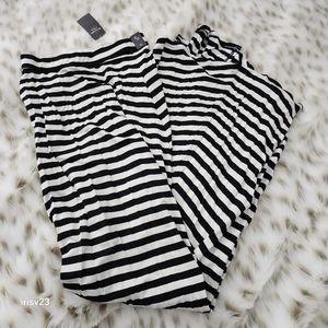 abercrombie & fitch | striped maxi skirt with side slit
